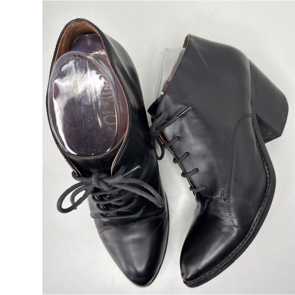 Jeffrey Campbell Ibiza Maxwell Boxxy heeled leather lace up ankle boots  9